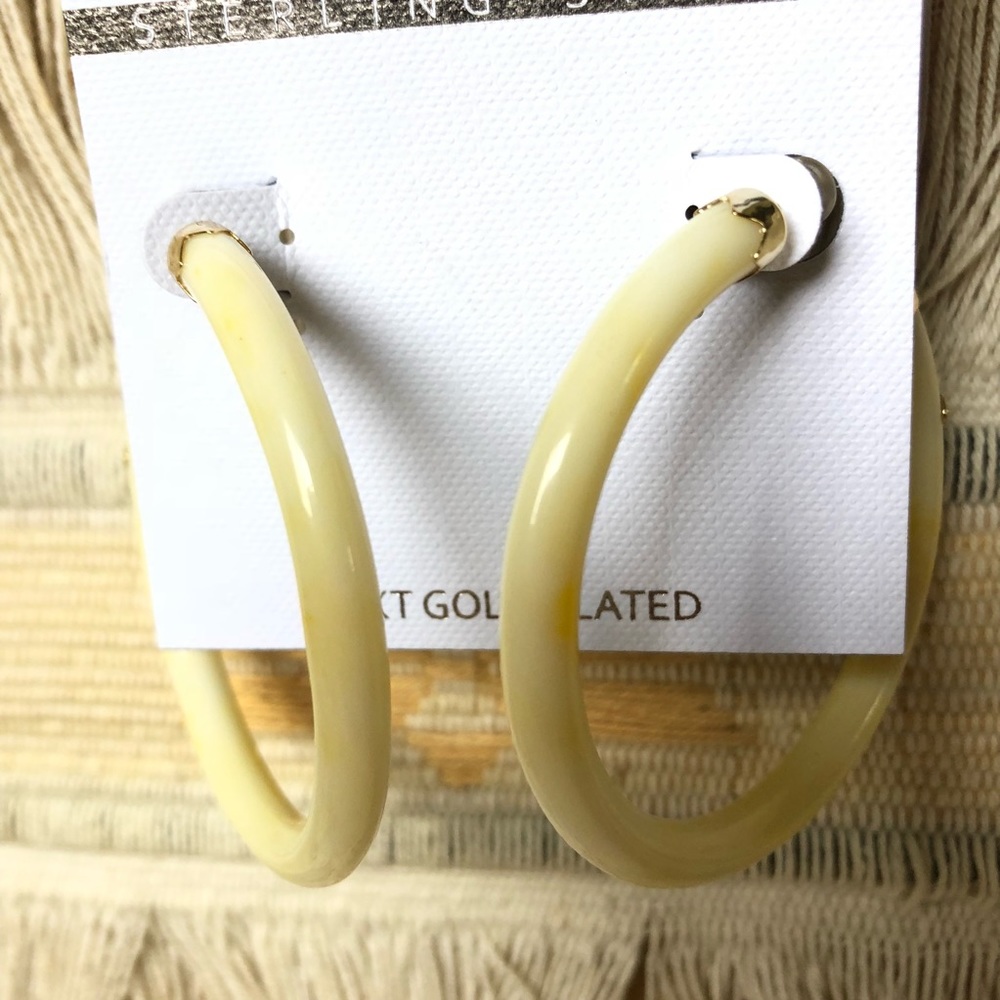 Argento Vivo • Marbleized Resin Hoop Earrings - Picture 5 of 5